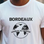 T-Shirt Blanc Bordeaux unique au monde Pour homme-2