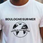 T-Shirt Blanc Boulogne-sur-Mer unique au monde Pour homme-2