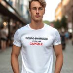 T-Shirt Blanc Bourg-en-Bresse c'est la vraie capitale Pour homme-2