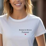T-Shirt Blanc Bourg-en-Bresse forever Pour femme-2