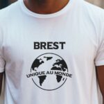 T-Shirt Blanc Brest unique au monde Pour homme-2
