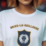 T-Shirt Blanc Brive-la-Gaillarde blason Pour femme-2