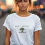 T-Shirt Blanc Brive-la-Gaillarde pour plus de vert Pour femme-2