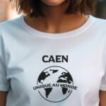 T-Shirt Blanc Caen unique au monde Pour femme-1