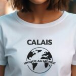T-Shirt Blanc Calais unique au monde Pour femme-1