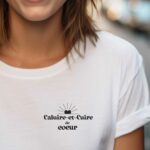 T-Shirt Blanc Caluire-et-Cuire de coeur Pour femme-1