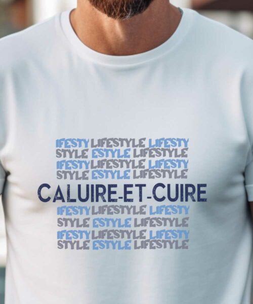 T-Shirt Blanc Caluire-et-Cuire lifestyle Pour homme-1