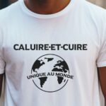 T-Shirt Blanc Caluire-et-Cuire unique au monde Pour homme-2