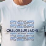 T-Shirt Blanc Chalon-sur-Saône lifestyle Pour homme-1