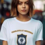 T-Shirt Blanc Charleville-Mézières blason Pour femme-1