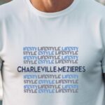 T-Shirt Blanc Charleville-Mézières lifestyle Pour homme-1