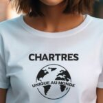 T-Shirt Blanc Chartres unique au monde Pour femme-1