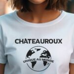 T-Shirt Blanc Châteauroux unique au monde Pour femme-1