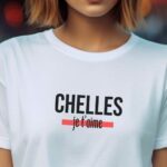 T-Shirt Blanc Chelles je t'aime Pour femme-2