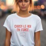 T-Shirt Blanc Choisy-le-Roi en force Pour femme-1