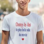 T-Shirt Blanc Choisy-le-Roi la plus belle ville du monde Pour homme-1