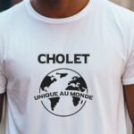 T-Shirt Blanc Cholet unique au monde Pour homme-2