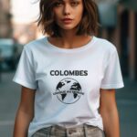 T-Shirt Blanc Colombes unique au monde Pour femme-2