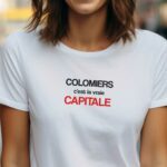 T-Shirt Blanc Colomiers c'est la vraie capitale Pour femme-1