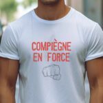 T-Shirt Blanc Compiègne en force Pour homme-2