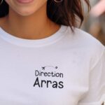 T-Shirt Blanc Direction Arras Pour femme-1