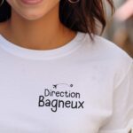 T-Shirt Blanc Direction Bagneux Pour femme-1