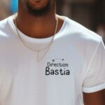 T-Shirt Blanc Direction Bastia Pour homme-1