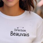 T-Shirt Blanc Direction Beauvais Pour femme-1