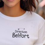 T-Shirt Blanc Direction Belfort Pour femme-1