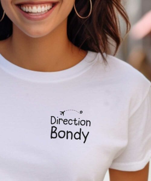 T-Shirt Blanc Direction Bondy Pour femme-1