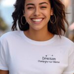 T-Shirt Blanc Direction Champigny-sur-Marne Pour femme-2