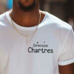 T-Shirt Blanc Direction Chartres Pour homme-1
