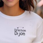 T-Shirt Blanc Direction Dijon Pour femme-1