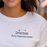 T-Shirt Blanc Direction Évry-Courcouronnes Pour femme-1