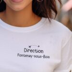 T-Shirt Blanc Direction Fontenay-sous-Bois Pour femme-1