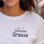 T-Shirt Blanc Direction Grasse Pour femme-1
