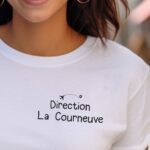 T-Shirt Blanc Direction La Courneuve Pour femme-1