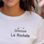 T-Shirt Blanc Direction La Rochelle Pour femme-1