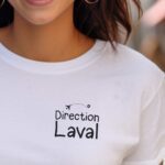 T-Shirt Blanc Direction Laval Pour femme-1