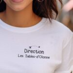 T-Shirt Blanc Direction Les Sables-d'Olonne Pour femme-1