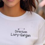 T-Shirt Blanc Direction Livry-Gargan Pour femme-1