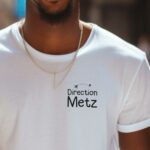 T-Shirt Blanc Direction Metz Pour homme-1