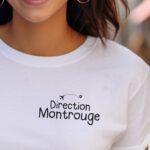 T-Shirt Blanc Direction Montrouge Pour femme-1