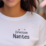 T-Shirt Blanc Direction Nantes Pour femme-1