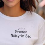 T-Shirt Blanc Direction Noisy-le-Sec Pour femme-1