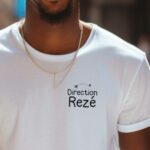 T-Shirt Blanc Direction Rezé Pour homme-1