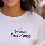 T-Shirt Blanc Direction Saint-Denis Pour femme-1
