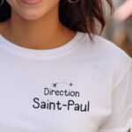 T-Shirt Blanc Direction Saint-Paul Pour femme-1