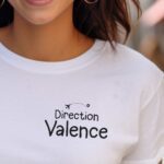 T-Shirt Blanc Direction Valence Pour femme-1