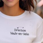 T-Shirt Blanc Direction Vaulx-en-Velin Pour femme-1